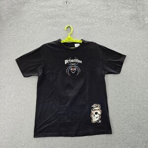 Primitive Men Shirt M Black Graphic Print Panther Skull Logo‎ Loud As Ever